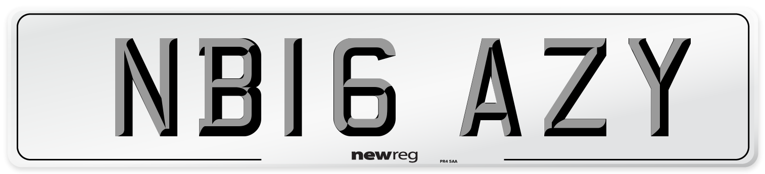 NB16 AZY Number Plate from New Reg